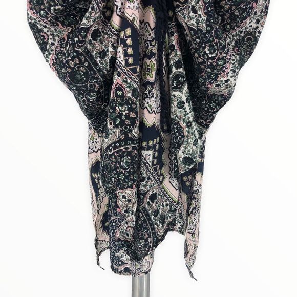 Cupcakes & Cashmere Leela Paisley Print Lace Up Sleeveless Midi Dress size M - Picture 6 of 13